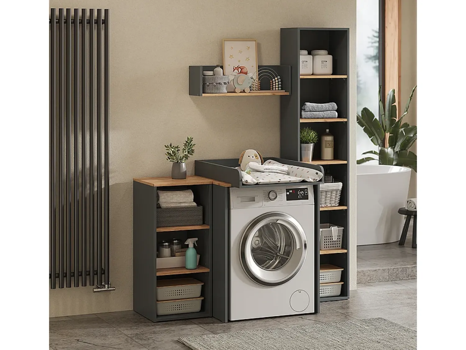 Vicco Wandregal carvalho antracite/goldkraft 67.8x20x20 viktor^ Prateleira