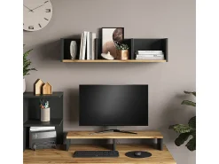 Prateleira|Vicco Wandregal carvalho antracite/goldkraft 90x24x20 tomy Cinza antracite