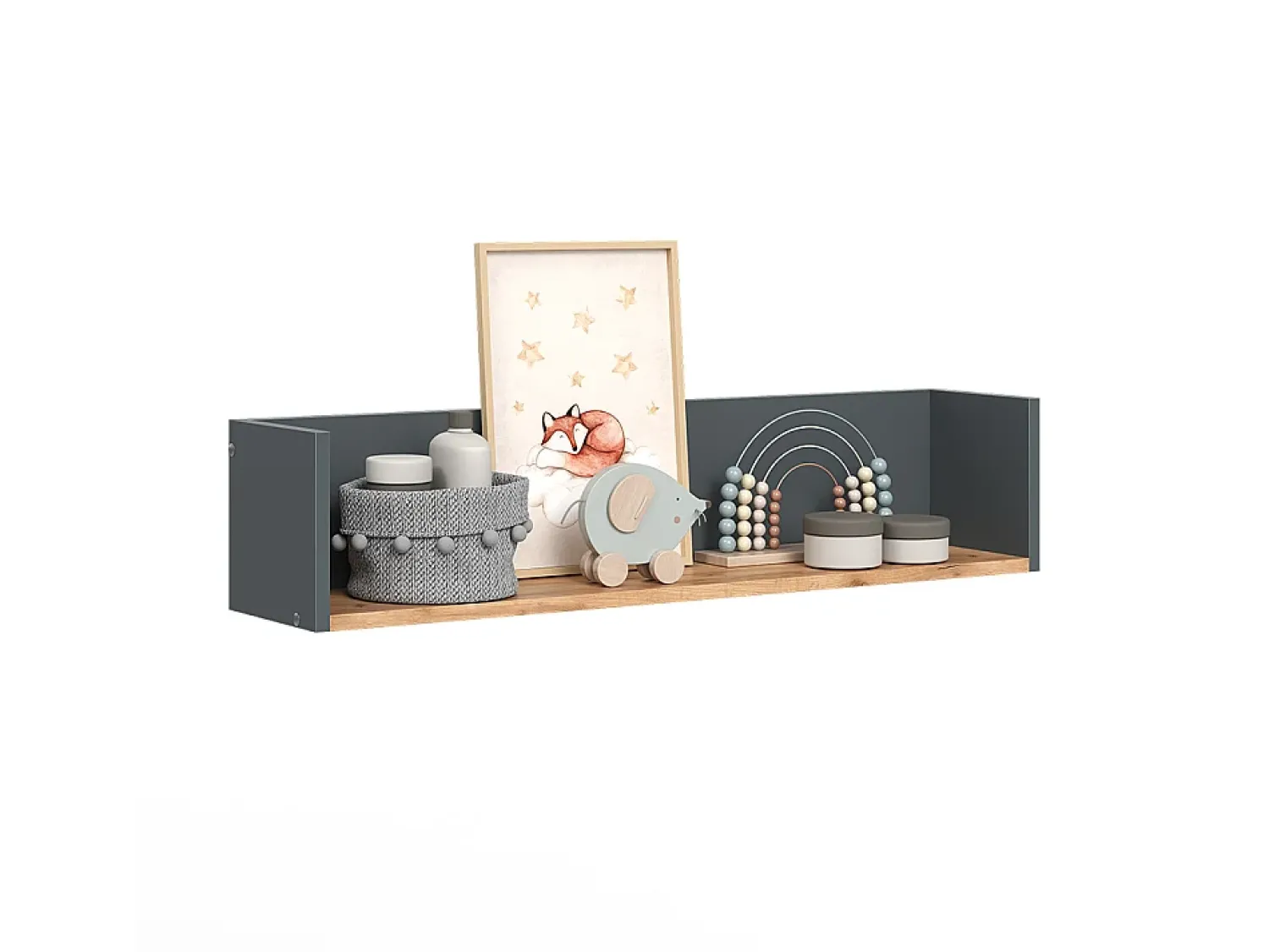 Prateleira*Vicco Wandregal carvalho antracite/goldkraft 93.4x20x20 viktor Cinza antracite