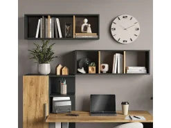 Prateleira|Vicco Wandregal carvalho antracite/goldkraft 90x22x30 tomy Cinza antracite