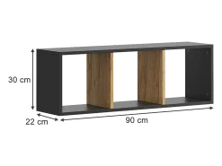 Prateleira|Vicco Wandregal carvalho antracite/goldkraft 90x22x30 tomy Cinza antracite