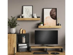 Prateleira*Vicco Wandregal carvalho antracite/goldkraft 60x12x10 tomy Cinza antracite