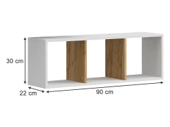 Vicco Wandregal carvalho branco/dourado 90x22x30 tomy^ Prateleira