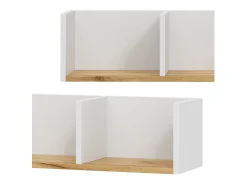 Clearance Vicco Wandregal carvalho branco/dourado 90x24x20 tomy Natural escuro