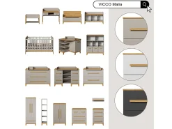 Vicco Wandregal caxemira/artesanal 70x18.4x20 malia Bege
