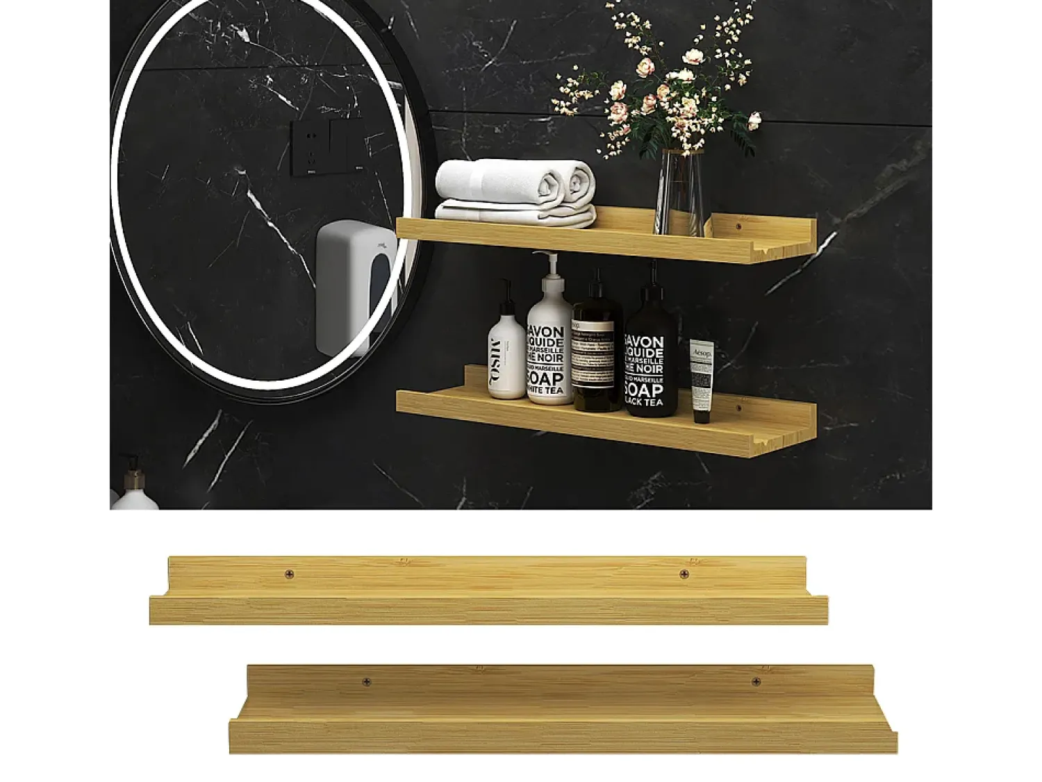 Prateleira|Vicco Wandregal madeira natural 50x15x4 linus Natural claro