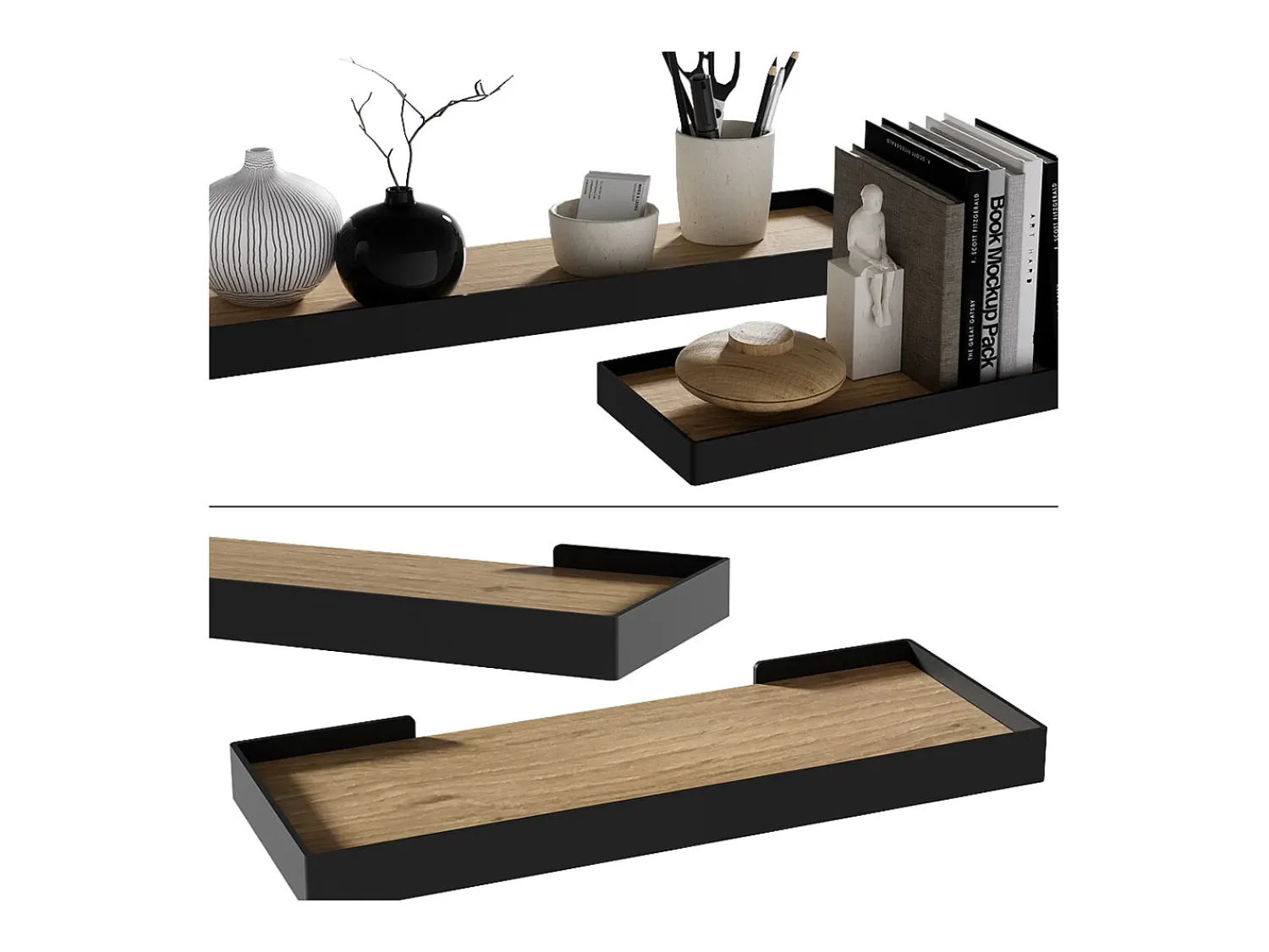 Online Vicco Wandregal /carvalho 60x15x3 erni Preto