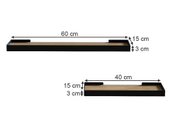 Online Vicco Wandregal /carvalho 60x15x3 erni Preto