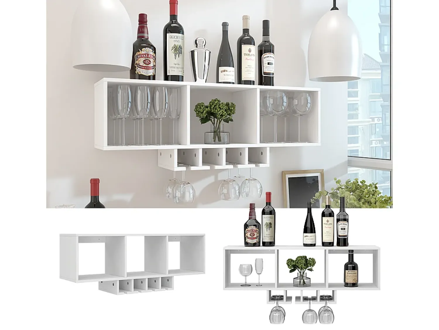 Vicco Weinglasregal 90x32.5x22 vin^ Acessórios De Arrumação|Acessório Vinho E Bar