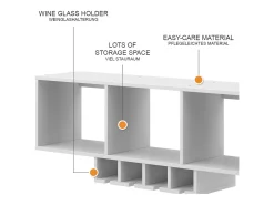 Vicco Weinglasregal 90x32.5x22 vin^ Acessórios De Arrumação|Acessório Vinho E Bar