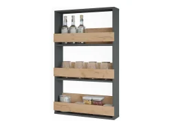 Vicco Weinglasregal carvalho goldkraft/antracite 60x15.1x98 repose^ Acessórios De Arrumação|Acessório Vinho E Bar