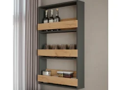 Vicco Weinglasregal carvalho goldkraft/antracite 60x15.1x98 repose^ Acessórios De Arrumação|Acessório Vinho E Bar