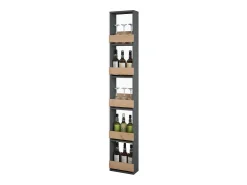 Acessórios De Arrumação|Acessório Vinho E Bar*Vicco Weinglasregal carvalho goldkraft/antracite 30x15.1x180 repose Natural escuro