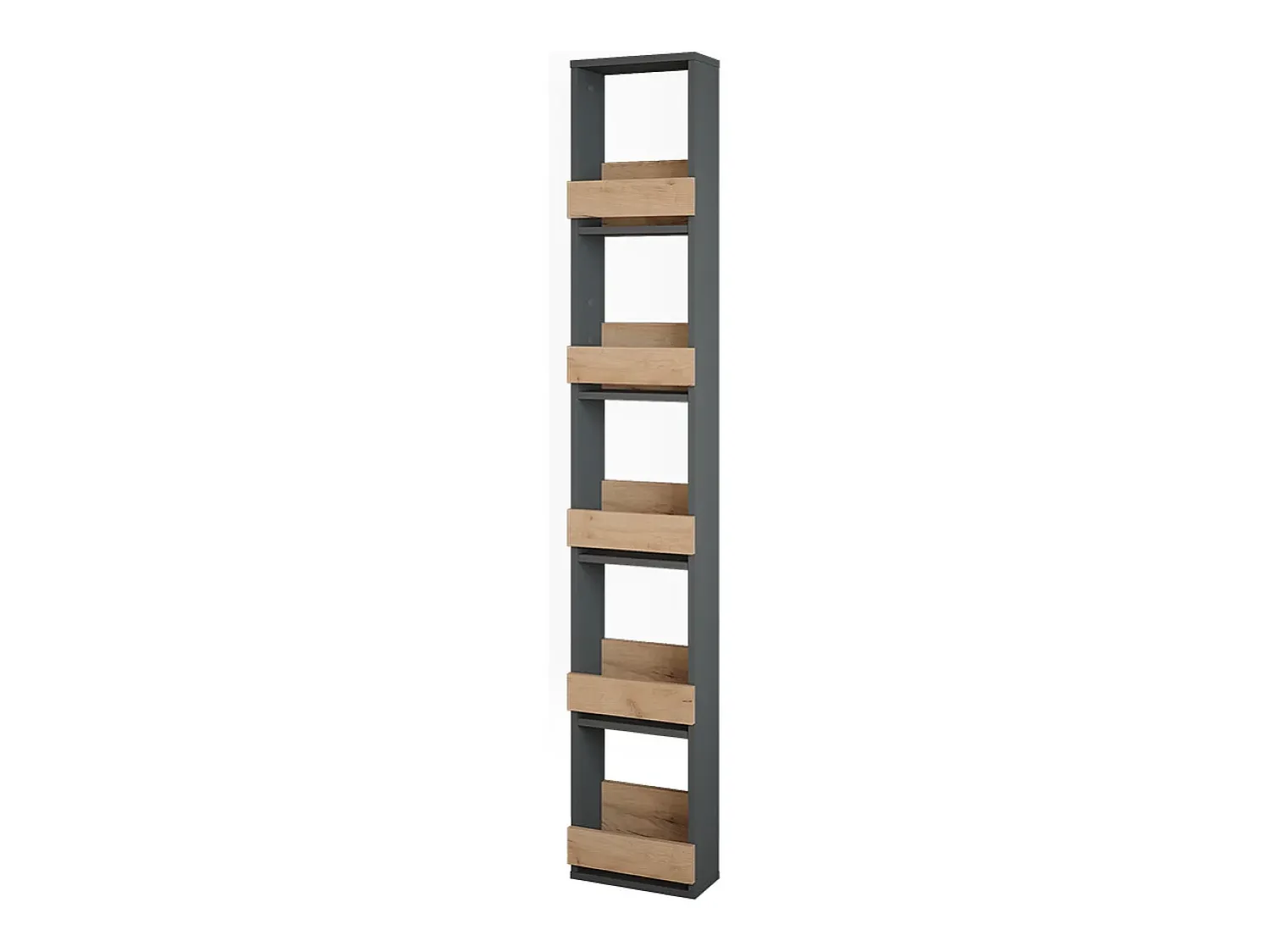 Acessórios De Arrumação|Acessório Vinho E Bar*Vicco Weinglasregal carvalho goldkraft/antracite 30x15.1x180 repose Natural escuro