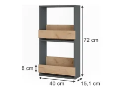 Vicco Weinglasregal carvalho goldkraft/antracite 40x15.1x72 repose^ Acessórios De Arrumação|Acessório Vinho E Bar