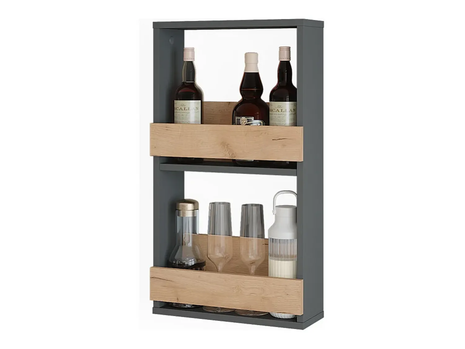 Vicco Weinglasregal carvalho goldkraft/antracite 40x15.1x72 repose^ Acessórios De Arrumação|Acessório Vinho E Bar