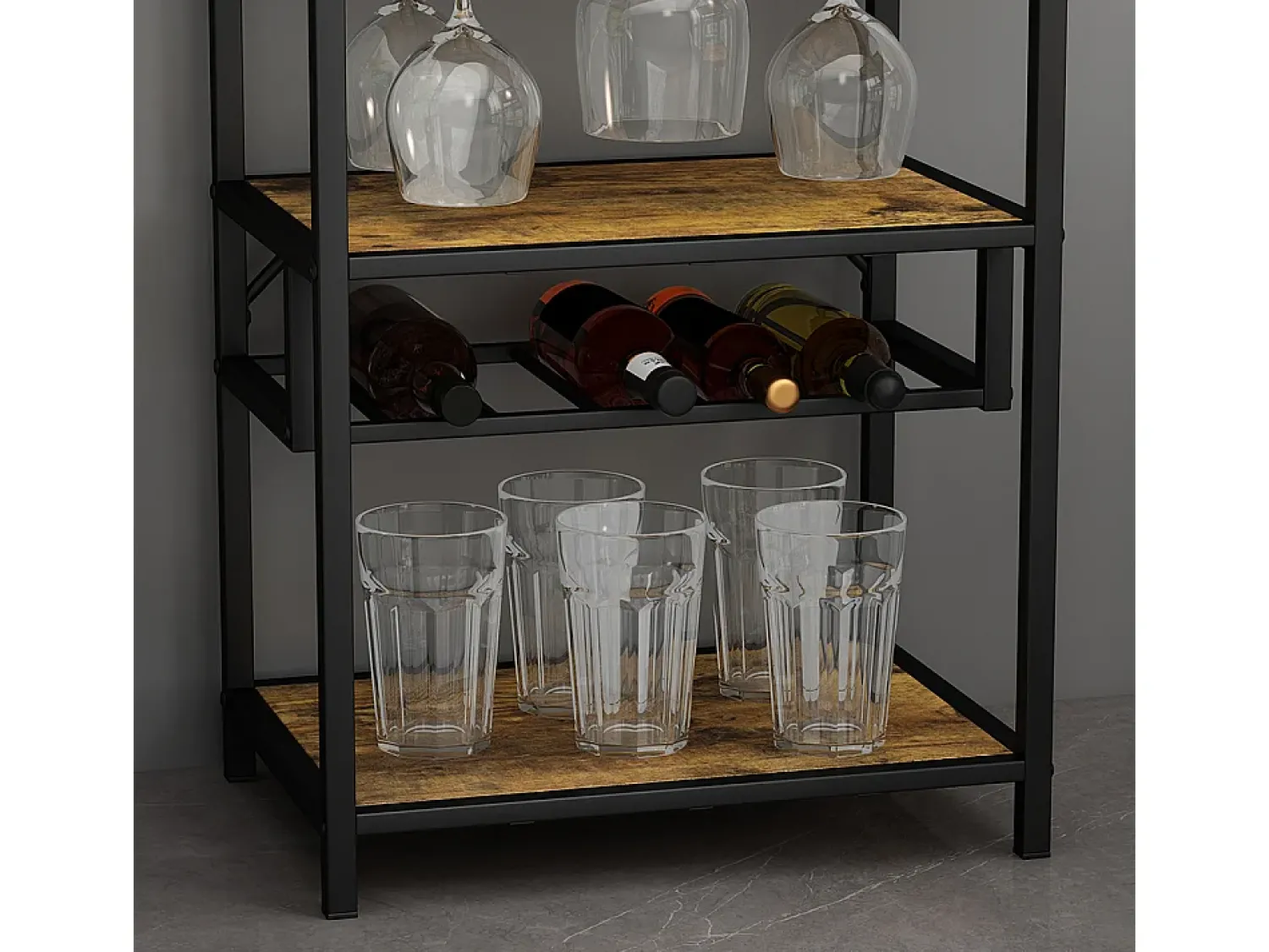 Acessórios De Arrumação|Acessório Vinho E Bar|Vicco Weinregal carvalho rústico 50x35x100 vela Natural escuro