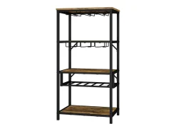 Acessórios De Arrumação|Acessório Vinho E Bar|Vicco Weinregal carvalho rústico 50x35x100 vela Natural escuro
