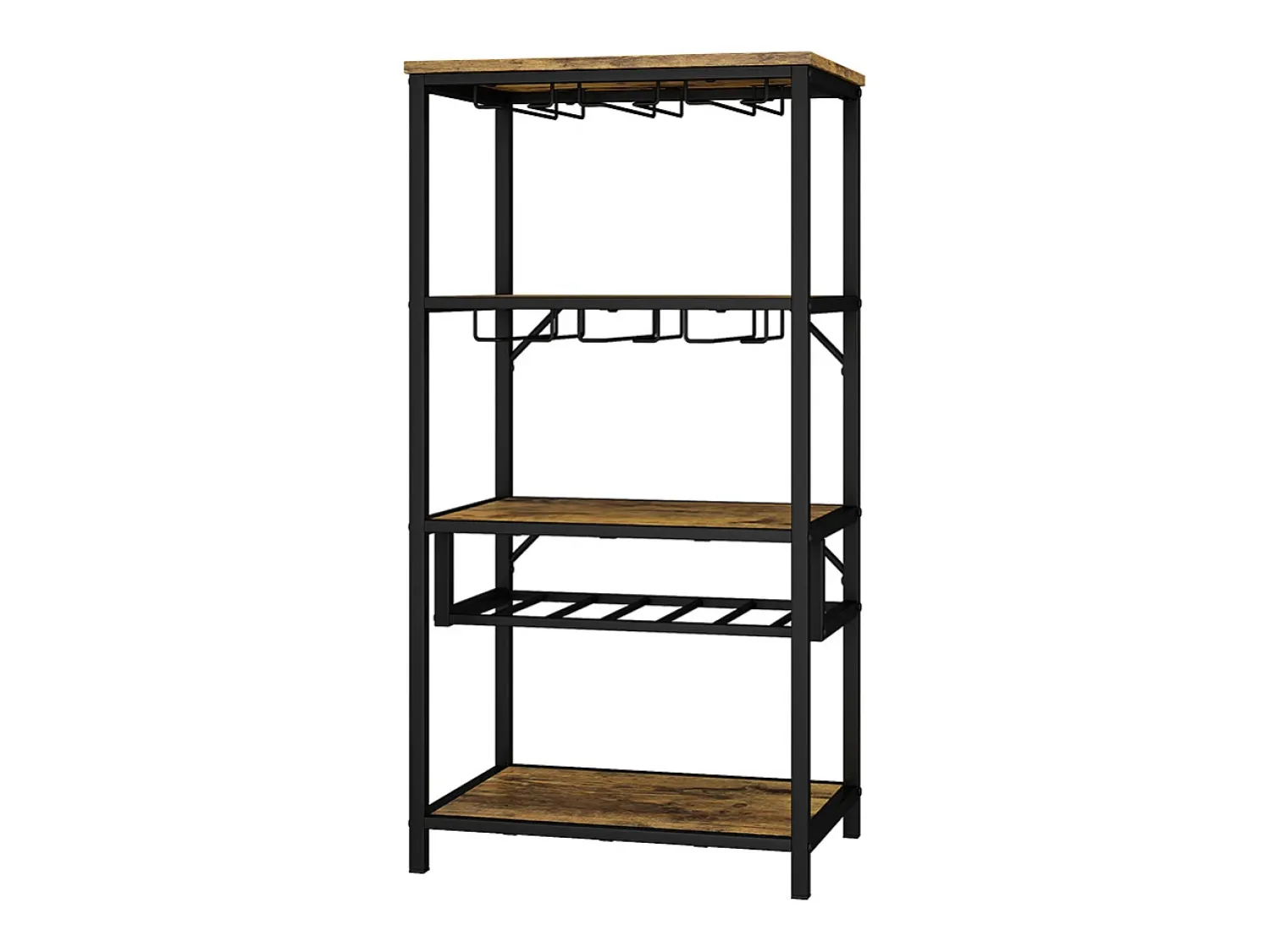 Acessórios De Arrumação|Acessório Vinho E Bar|Vicco Weinregal carvalho rústico 50x35x100 vela Natural escuro