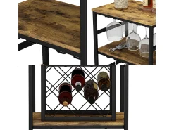 Acessórios De Arrumação|Acessório Vinho E Bar*Vicco Weinregal carvalho rústico 50x35x100 vela Natural escuro
