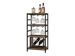 Acessórios De Arrumação|Acessório Vinho E Bar*Vicco Weinregal carvalho rústico 50x35x100 vela Natural escuro