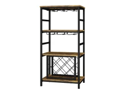 Acessórios De Arrumação|Acessório Vinho E Bar*Vicco Weinregal carvalho rústico 50x35x100 vela Natural escuro