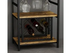 Acessórios De Arrumação|Acessório Vinho E Bar*Vicco Weinregal carvalho rústico 50x35x100 vela Natural escuro