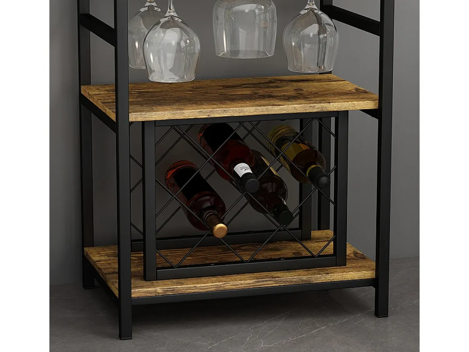Acessórios De Arrumação|Acessório Vinho E Bar*Vicco Weinregal carvalho rústico 50x35x100 vela Natural escuro