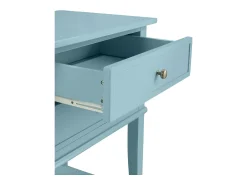 Mesa De Apoio|Dorel Home Westerleigh | Mesa de apoio com 1 gaveta em escuro - Pés e puxadores dourados Azul