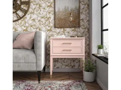 CosmoLiving by Cosmopolitan Westerleigh | Mesa de apoio com 2 gavetas em MDF^ Mesa De Apoio