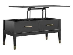 Mesa De Centro*CosmoLiving by Cosmopolitan Westerleigh | Mesa de centro com tampo elevatório em MDF Preto