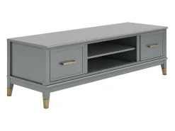 Sale CosmoLiving by Cosmopolitan Westerleigh | Móvel para TV com 2 portas em MDF Cinza Cinzento