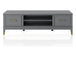 Sale CosmoLiving by Cosmopolitan Westerleigh | Móvel para TV com 2 portas em MDF Cinza Cinzento