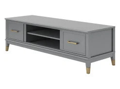 Sale CosmoLiving by Cosmopolitan Westerleigh | Móvel para TV com 2 portas em MDF Cinza Cinzento