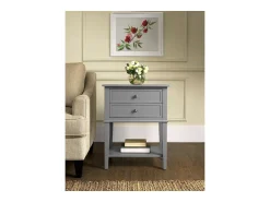 Mesa De Apoio*Dorel Home Weston | Suporte para plantas com efeito de madeira natural Cinzento