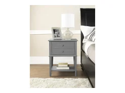 Mesa De Apoio*Dorel Home Weston | Suporte para plantas com efeito de madeira natural Cinzento