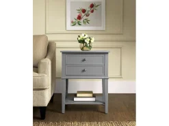 Mesa De Apoio*Dorel Home Weston | Suporte para plantas com efeito de madeira natural Cinzento