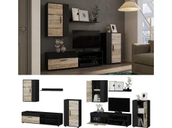 Vicco Wohnwand antracite/bege 139.8x35.4x38.9 berno^ Móvel De Tv