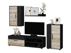 Vicco Wohnwand antracite/bege 139.8x35.4x38.9 berno^ Móvel De Tv