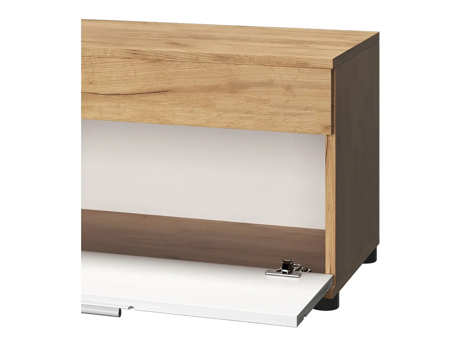 Prateleira*Vicco Wohnzimmerschrank carvalho goldkraft/branco 70.8x35.3x38.9 berno Natural escuro