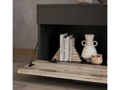 Prateleira*Vicco Wohnzimmerschrank carvalho /areia 70.8x35.3x38.9 berno Preto