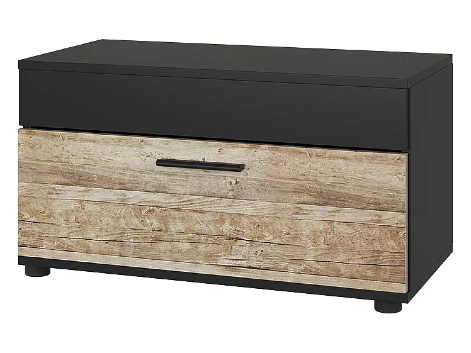 Prateleira*Vicco Wohnzimmerschrank carvalho /areia 70.8x35.3x38.9 berno Preto