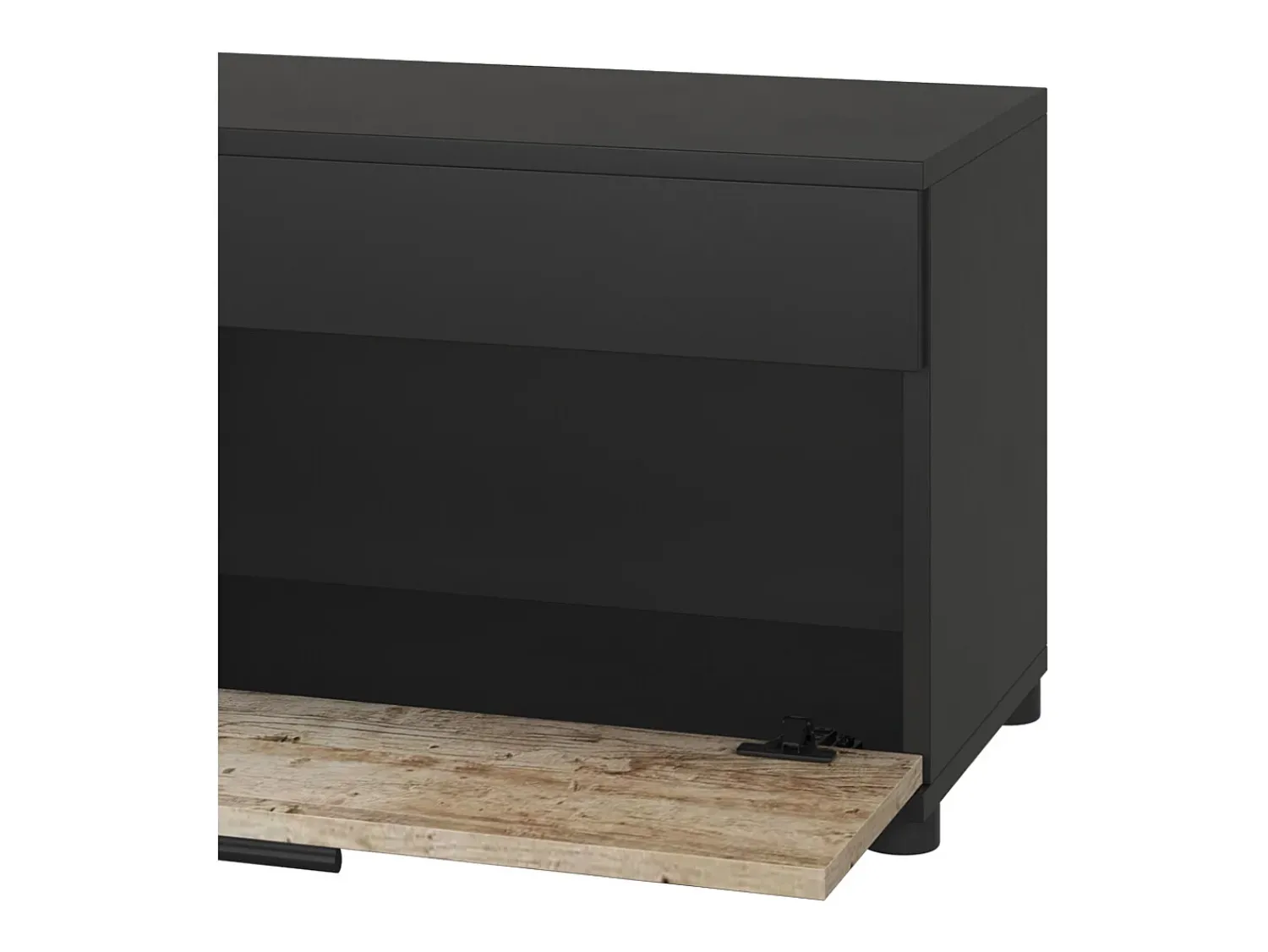 Prateleira*Vicco Wohnzimmerschrank carvalho /areia 70.8x35.3x38.9 berno Preto