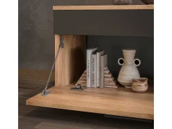 Prateleira*Vicco Wohnzimmerschrank carvalho goldkraft/antracite 70.8x35.3x38.9 berno Natural escuro