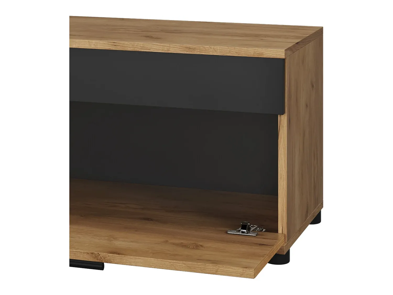 Prateleira*Vicco Wohnzimmerschrank carvalho goldkraft/antracite 70.8x35.3x38.9 berno Natural escuro