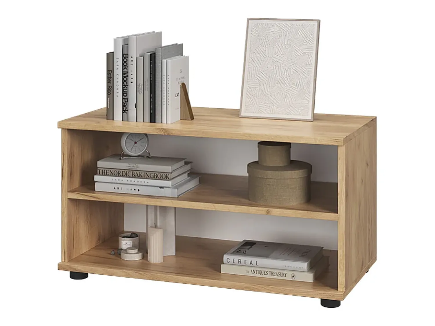 Prateleira*Vicco Wohnzimmerschrank carvalho goldkraft/branco 70.8x35.3x38.9 berno Natural escuro
