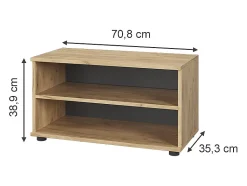 Vicco Wohnzimmerschrank carvalho goldkraft/antracite 70.8x35.3x38.9 berno^ Prateleira
