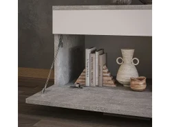Vicco Wohnzimmerschrank concreto/branco 70.8x35.3x38.9 berno^ Prateleira