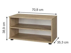 Prateleira*Vicco Wohnzimmerschrank sonoma 70.8x35.3x38.9 berno Natural claro