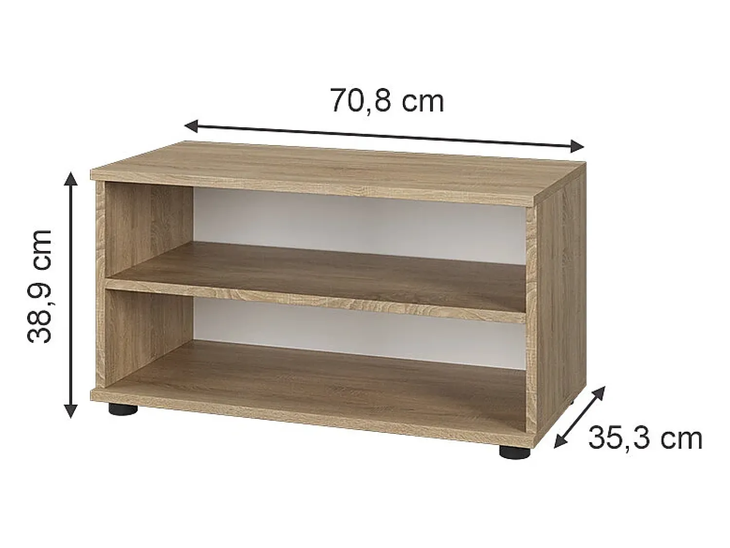 Prateleira*Vicco Wohnzimmerschrank sonoma 70.8x35.3x38.9 berno Natural claro